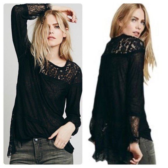 Free people New Romantics black top xs - Picture 1 of 5